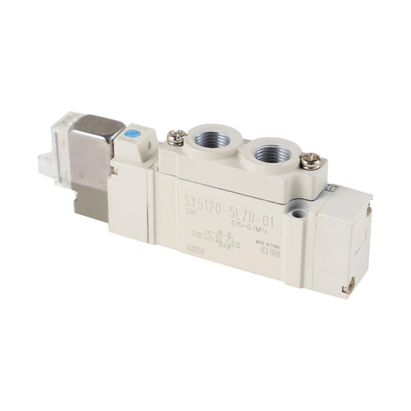 5-cestný solenoidový ventil série SY Typ s priamym potrubím/jednotlivý typ