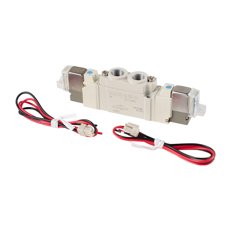 5-cestný solenoidový ventil série SY Typ s priamym potrubím/jednotlivý typ